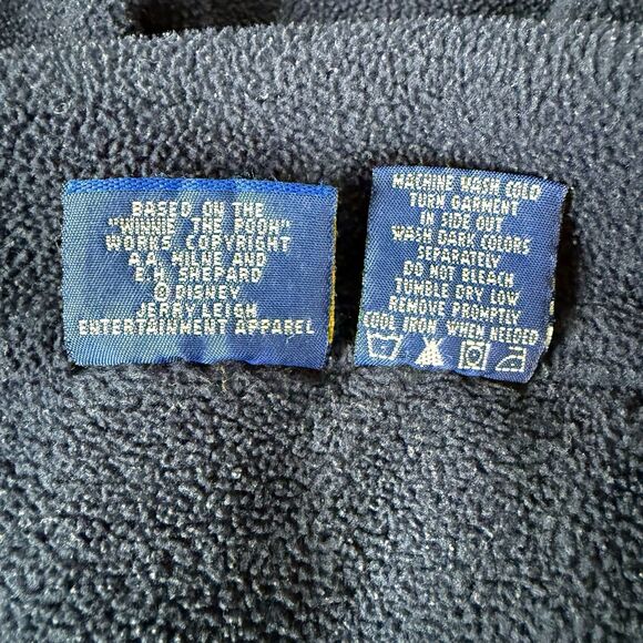 Disney Tigger Pooh Fleece Jacket Navy Blue Women’s L Half Zip Y2K Vintage - Picture 10 of 10